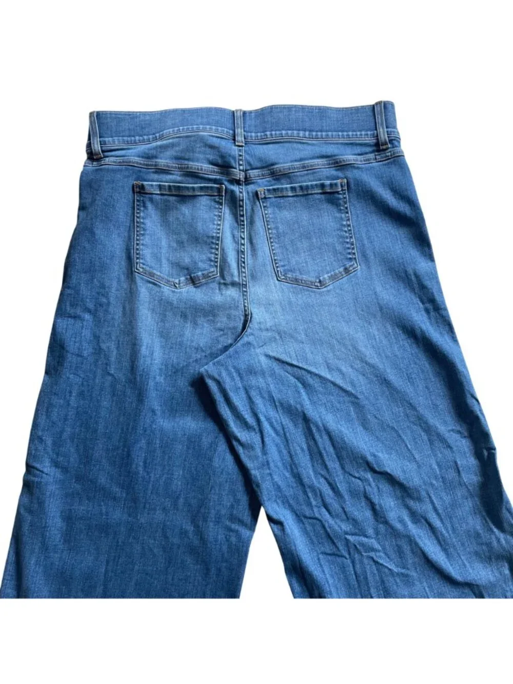 Spanx  Wide-Leg Denim Jeans Womens 3X Vintage Indigo High Rise Stretch Slimming - Picture 9 of 10
